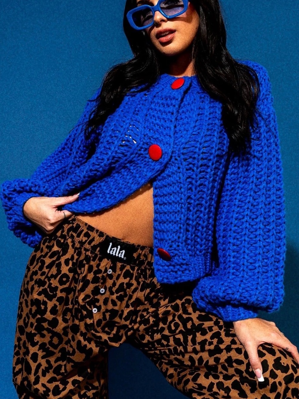 Dressed in LALA You Wish Hand Knit Chunky Cardigan